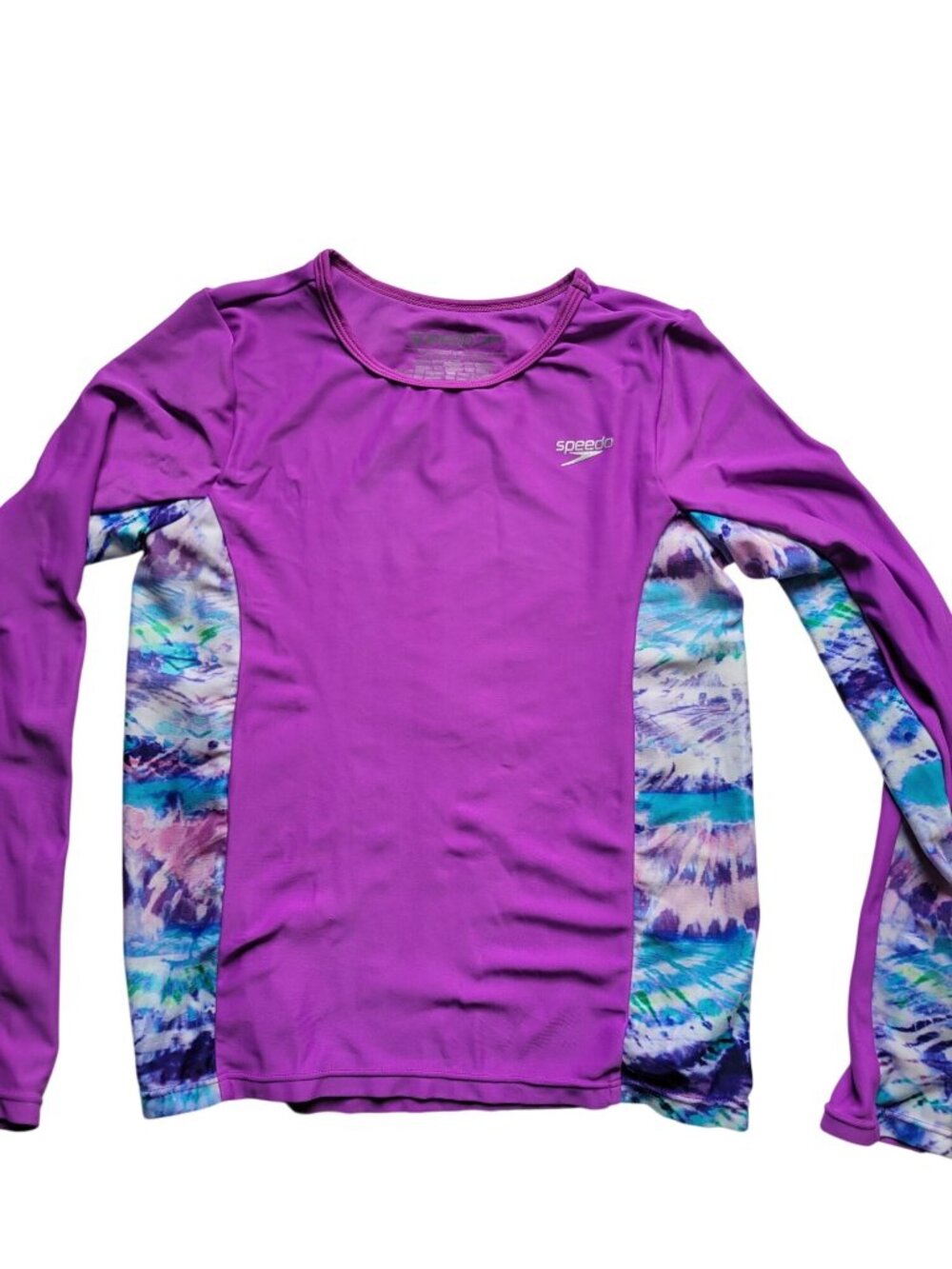 Speedo Long Sleeve Purple Girls Size M UPF 50+ Swim Top Sun Protection Vacation - Picture 2 of 7